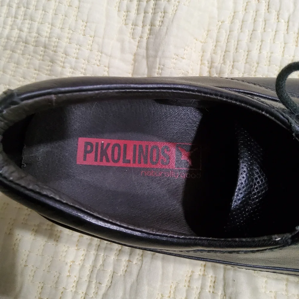 Pikolinos Black Leather Lace Up Shoes Size 44
